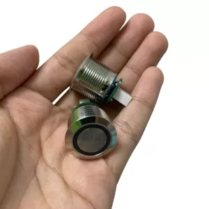 Nút Nhấn Inox Nhấn Nhả Màu Đỏ 5V 4P 19mm